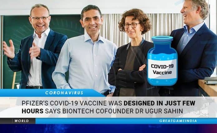 Pfizers COVID 19 Vaccine Was Designed In Just Few Hours Says BioNTech Co founder Dr Ugur Sahin 696x435 1 - Szczepionka Pfizer na COVID-19 została zaprojektowana w zaledwie kilka godzin, mówi współzałożyciel BioNTech, dr Ugur Sahin