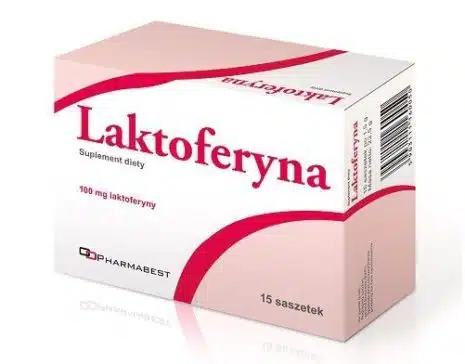 laktoferyna 15 saszetek e1617141960329 - Laktoferyna, wielofunkcyjna kationowa glikoproteina, wydzielana przez gruczoły zewnątrzwydzielnicze i neutrofile, ma działanie przeciwwirusowe rozszerzalne do SARS-CoV-2.